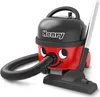 A red and black vacuum cleaner with a smiling face. Produktbild-Vorschau