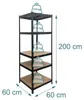 Relaxdays Schwerlastregal, HxBxT: 200 x 60 x 60 cm, 875 kg, Produktbild-Vorschau 4