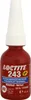 A close-up studio shot of a small red bottle of Loctite 243 threadlocker. Náhled obrázku produktu