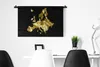 MuchoWow® Wandteppich Wandbehang Karte von Europa - Gold Produktbild-Vorschau 4