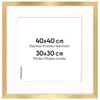 Cornice FRAMAI® 40x40 cm in oro con passe-partout - Telaio Anteprima dell’immagine prodotto 1