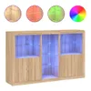 vidaXL Sideboard avec lampes LED Chêne Sonoma 162x37x100 cm Voir les images du produit 2