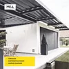 MEAPARK Entwässerungsrinne mit verzinktem Stahlrost entlang einer Terrasse zur Oberflächenentwässeru Produktbild-Vorschau