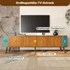 okwish Moderner TV-Schrank mit goldfarbenen Griffen und Produktbild-Vorschau 5