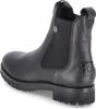 A black leather Chelsea boot shown from the side and back. Produktbild-Vorschau