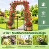 COSTWAY Arco per rose 200x56x206 cm in metallo, arco da Anteprima dell’immagine prodotto 4
