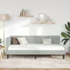 vidaXL Struttura letto ad angolo con testiera grigio chiaro Anteprima dell’immagine prodotto 3