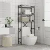 vidaXL Polička na práčku Grey Sonoma 67x25x163 cm Materiál Náhľad obrázku produktu 4