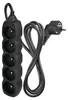 Prodlužovací kabel 2 m / 5 zásuvek / černý / PVC / 1 mm2 Náhľad obrázku produktu