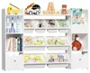 HOMMPA Holz Kinder Bücherregal Kinderregal mit 4 Boxen und Produktbild-Vorschau 1