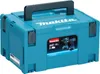 A turquoise Makita MAKPAC Systemkoffer size 3 with a black handle is shown against a white background. A label on the front of the case displays images of two Makita drills, the brand logo, and text indicating product details. Produktbild-Vorschau
