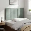 A bedroom scene with a bed and a headboard. Produktbild-Vorschau