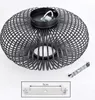 Aidone Deckenlampe aus Metall/Bambus in Schwarz Produktbild-Vorschau 5