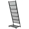 vidaXL Zeitschriftenständer 47,5×43×133 cm Schwarz A4 Produktbild-Vorschau 2