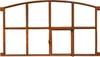 A rusty metal window frame with multiple panes, set against a white background. Produktbild-Vorschau
