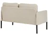 BELIANI 2-Sitzer Sofa Beige Stoffbezug Gesteppt Hohe Produktbild-Vorschau 5