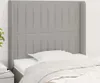 vidaXL Kopfteil mit Ohren Hellgrau 93x16x118/128 cm Stoff - Produktbild-Vorschau 2