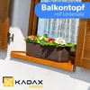 KADAX Blumenkasten 40 cm Braun mit Untersetzer, Produktbild-Vorschau 2