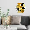 DEQOART Glasbild Echtglas 40x35 cm 'Goldener Tanz' Wandbild Produktbild-Vorschau 2