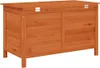 A wooden storage chest with a hinged lid. Produktbild-Vorschau