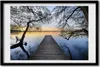 Bild 60x40 MDF-Rahmen, Wandkunst Pier auf dem See Produktbild-Vorschau 1