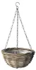 Hangekorb - D40 cm - Rattan geflochten - Hangepflanze - an Produktbild-Vorschau 3