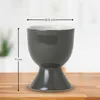 Eierbecher 6er Set, Ø 5x7 cm, in Grau aus Keramik Produktbild-Vorschau 2
