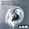 A close-up of an in-ear monitor headphone inserted into a stylized ear, with text describing its features. Produktbild-Vorschau