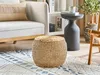 BELIANI Pouf Naturfarben Seegras und Wasserhyazinthe Rund ⌀ Produktbild-Vorschau 2