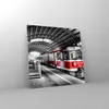 Bilder auf glas - Bahn Bahnhof Zug Transport - 60x60cm - Produktbild-Vorschau 4