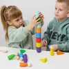 Giocattoli in legno Ulanik Montessori "bambole a pioli con Anteprima dell’immagine prodotto 2