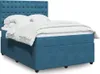 Boxspringbett mit Matratze Dunkelblau 140x200 cm Samt Produktbild-Vorschau 2
