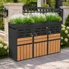 Abri pour poubelles avec jardinière, armoire de jardin à 3 Voir les images du produit 1