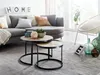 FineBuy Couchtisch 2er Set Mango Massivholz Satztisch Rund Produktbild-Vorschau 2