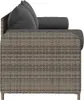 vidaXL Gartensofa mit Kissen 3-Sitzer Grau Poly Rattan Produktbild-Vorschau 5