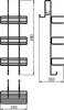 Gedy Tito Duschregal 24x22x68-3 cestas Chrom Produktbild-Vorschau 4