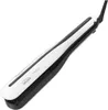 A close-up, angled view of a white and black hair straightener against a white background. Anteprima dell’immagine prodotto