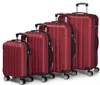 Four red suitcases of varying sizes are lined up diagonally against a white background. Náhled obrázku produktu