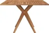 vidaXL Gartentisch Quadratisch 110x110x75 cm Massivholz Produktbild-Vorschau 3