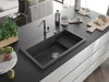 Mexen Omar granit évier 1 bac 800 x 480 mm, noir moucheté, Voir les images du produit 2
