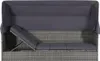 vidaXL Lit de jardin avec baldaquin Gris 205×62 cm Poly Voir les images du produit 1