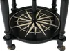 A close-up view of the base of a globe bar cart, showing the compass rose inlay on the lower shelf and the casters. Anteprima dell’immagine prodotto