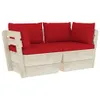 Garten-Palettensofa 2-Sitzer mit Kissen Fichtenholz , Produktbild-Vorschau 2