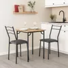 Tischgruppe Thora 3-teilig, Tisch 60x75x60 cm, gepolsterte Produktbild-Vorschau 2
