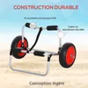 HOMCOM Chariot de transport trolley pour kayak, stand-up Voir les images du produit 7