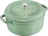 A Staub cast iron pot with a lid. Produktbild-Vorschau