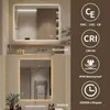 LED Badezimmerspiegel 70x90 cm – Rahmenlos, Hinterleuchtet, Produktbild-Vorschau 7