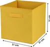 A yellow fabric storage box with handles, shown from a three-quarter angle. Anteprima dell’immagine prodotto