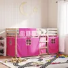 Etagenbett mit Vorhängen Rosa 90x190 cm Massivholz Kiefer Produktbild-Vorschau 3