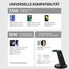 A diagram showing the compatibility of a wireless charger with various devices. Produktbild-Vorschau